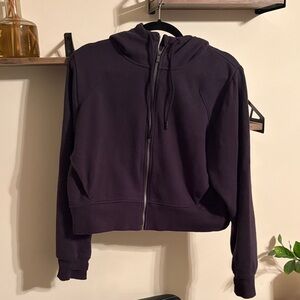 All in Motion Black Zip-Up Cropped Hoodie